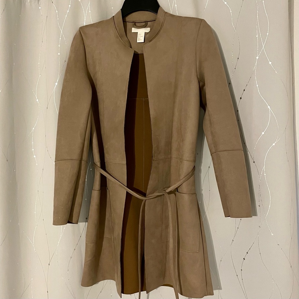 Faux suede coat